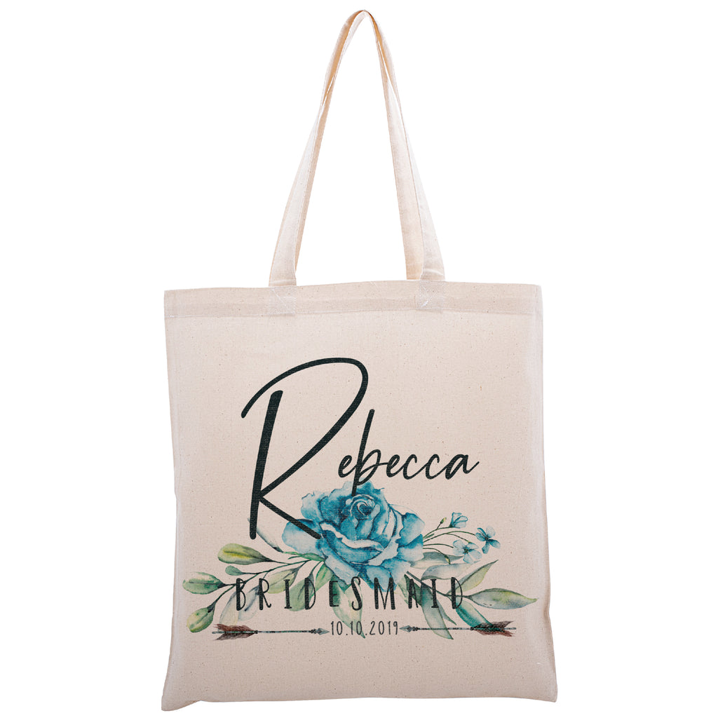 Personalized Tote Bag For Bridesmaids Wedding | Customized Bachelorette Party Bag | Baby Shower and Events Totes |Design #3