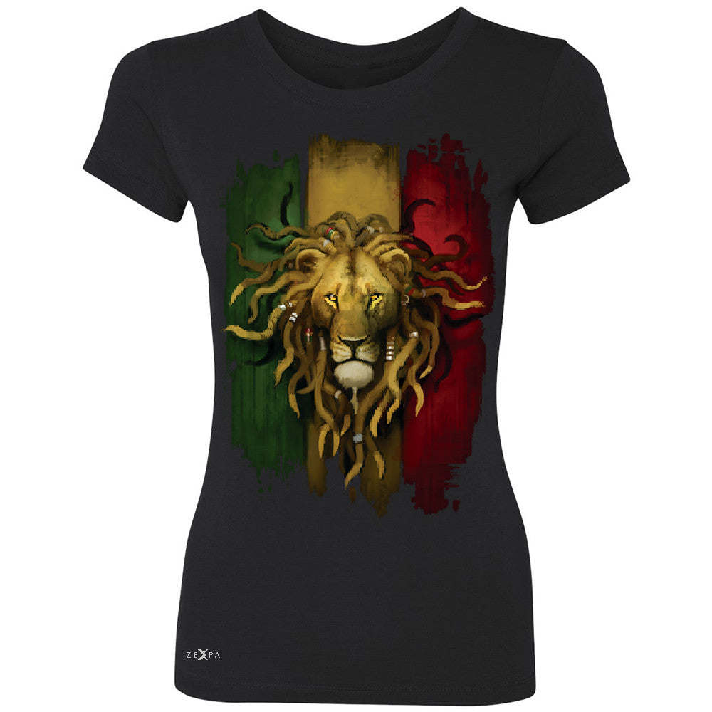 Rasta Lion Dreds Judah Ganja Women's T-shirt Judah Rastafarian Tee - Zexpa Apparel - 1