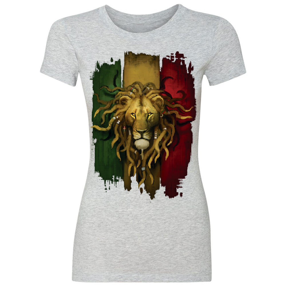 Rasta Lion Dreds Judah Ganja Women's T-shirt Judah Rastafarian Tee - Zexpa Apparel - 2