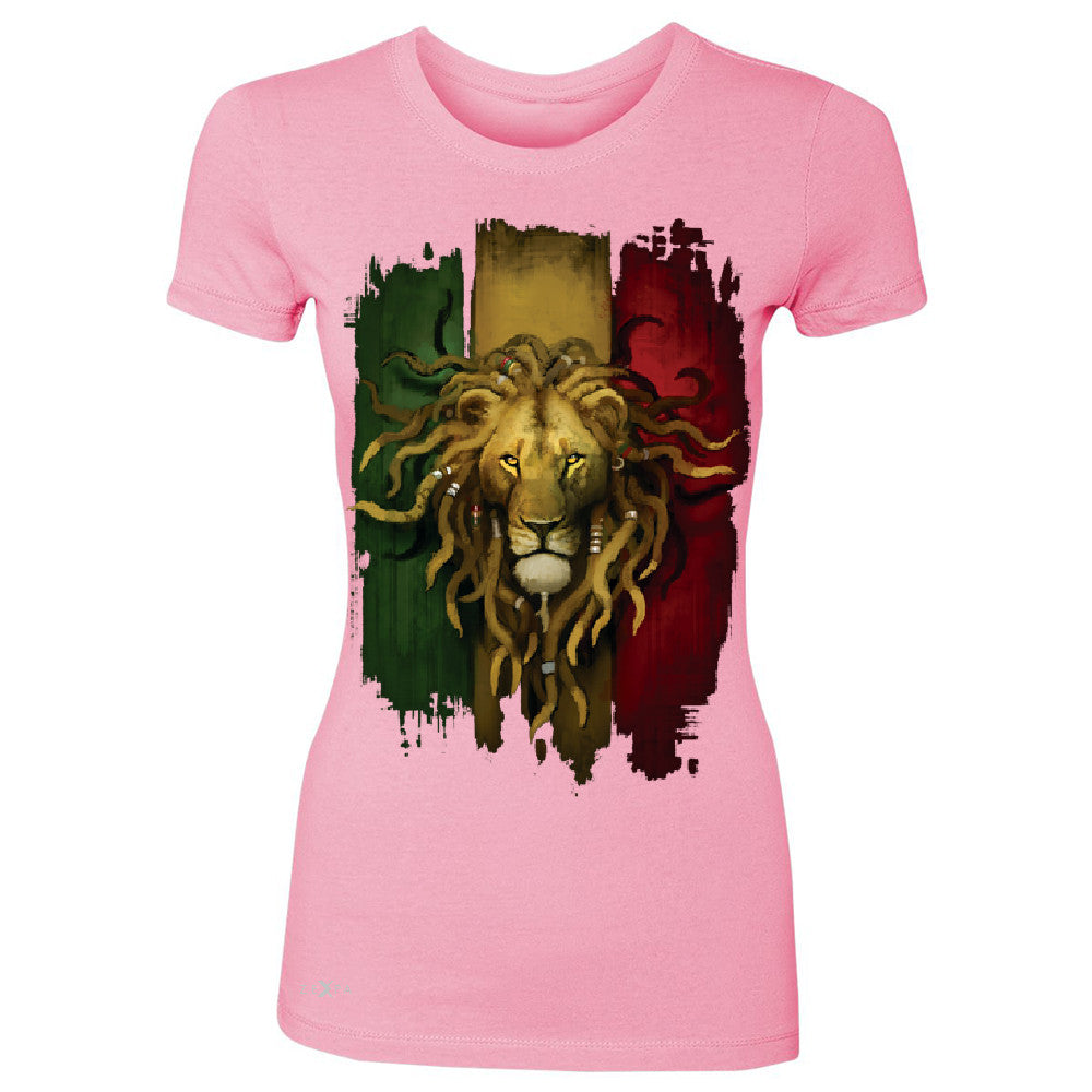 Rasta Lion Dreds Judah Ganja Women's T-shirt Judah Rastafarian Tee - Zexpa Apparel - 3