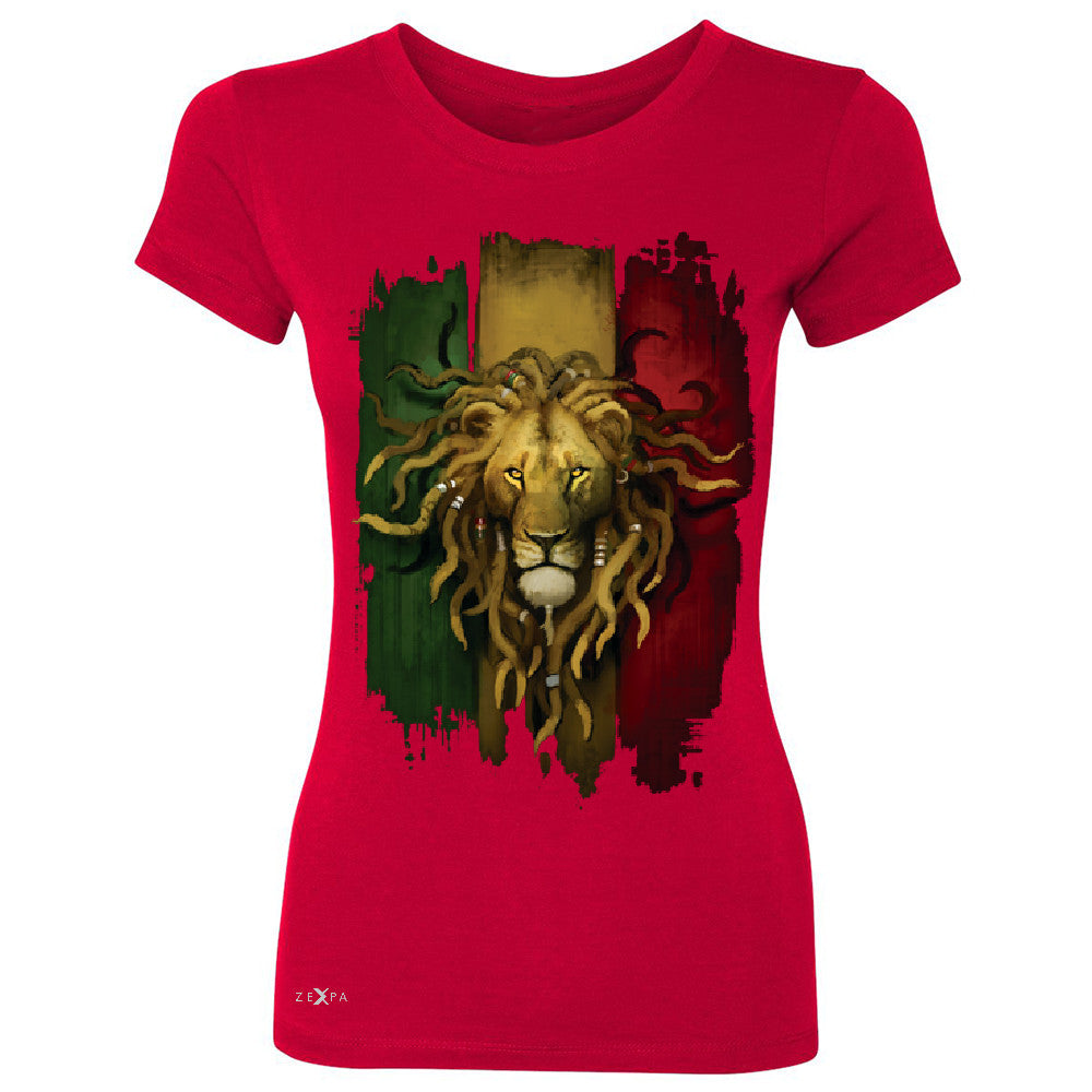 Rasta Lion Dreds Judah Ganja Women's T-shirt Judah Rastafarian Tee - Zexpa Apparel - 4