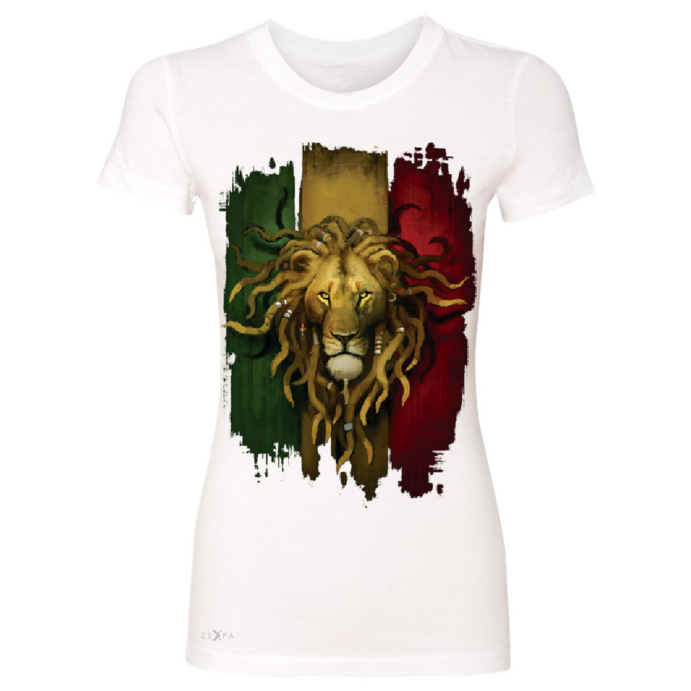 Rasta Lion Dreds Judah Ganja Women's T-shirt Judah Rastafarian Tee - Zexpa Apparel - 5