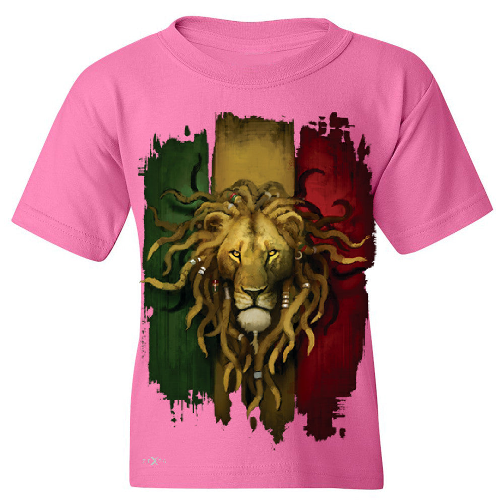 Rasta Lion Dreds Judah Ganja Youth T-shirt Judah Rastafarian Tee - Zexpa Apparel - 3