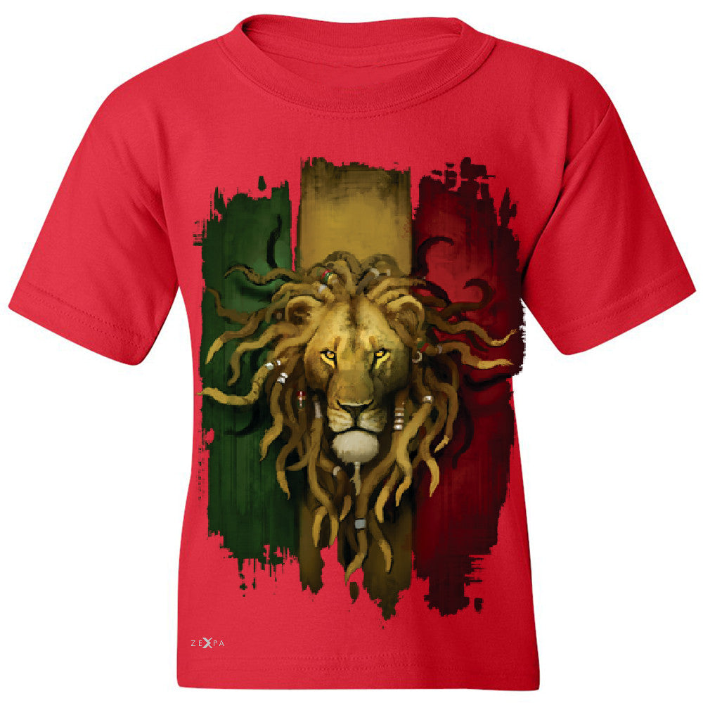 Rasta Lion Dreds Judah Ganja Youth T-shirt Judah Rastafarian Tee - Zexpa Apparel - 4