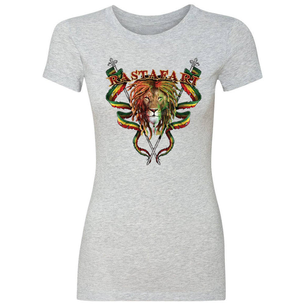 Rastafari Lion Dreds Judah Ganja Women's T-shirt Jamaica Marley Tee - Zexpa Apparel - 2