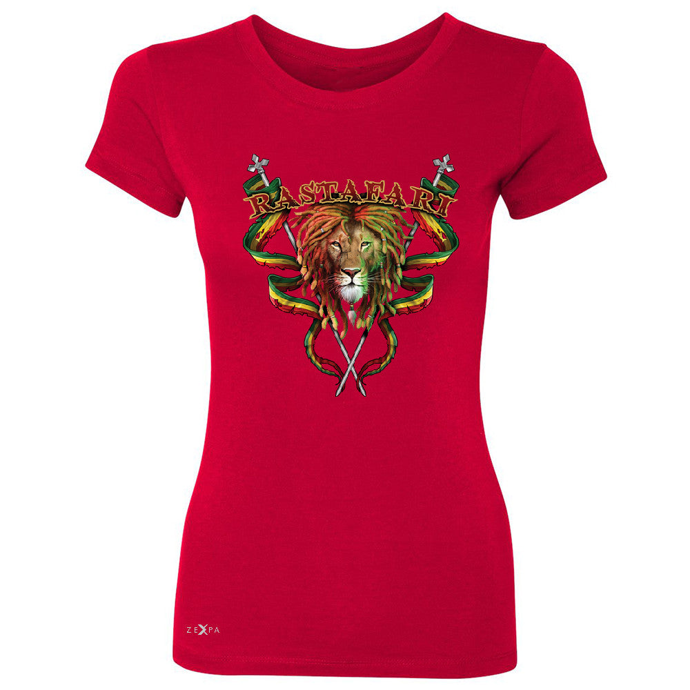 Rastafari Lion Dreds Judah Ganja Women's T-shirt Jamaica Marley Tee - Zexpa Apparel - 4