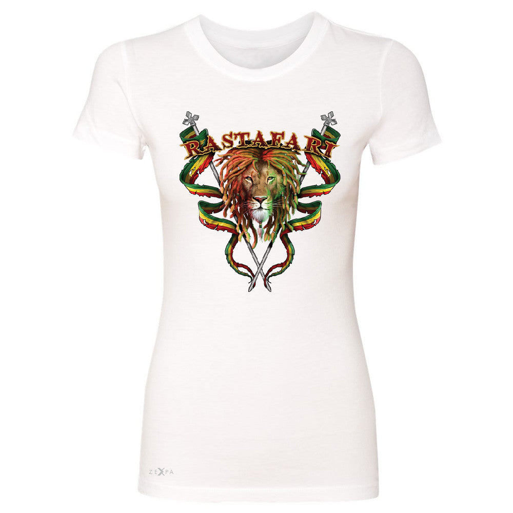 Rastafari Lion Dreds Judah Ganja Women's T-shirt Jamaica Marley Tee - Zexpa Apparel - 5