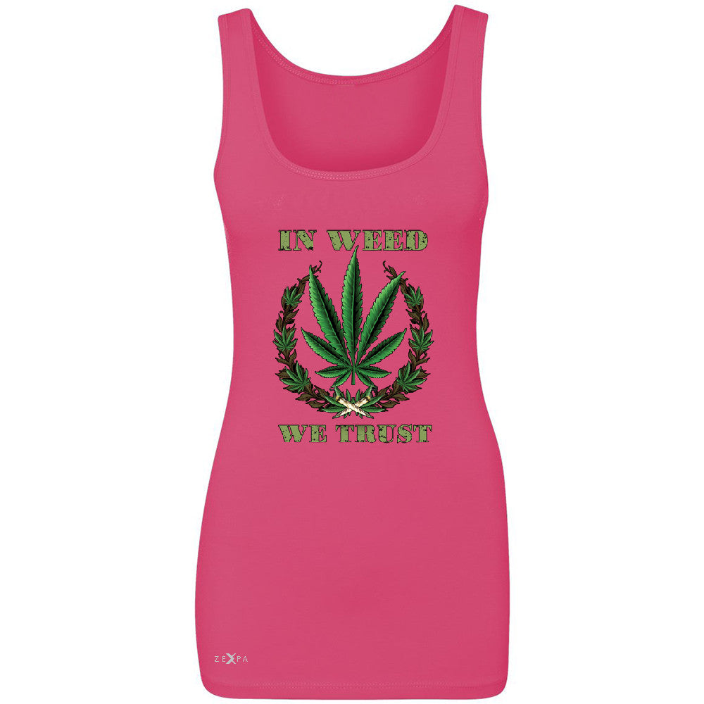 In Weed We Trust Women's Tank Top Dope Cannabis Legalize It Sleeveless - Zexpa Apparel - 2