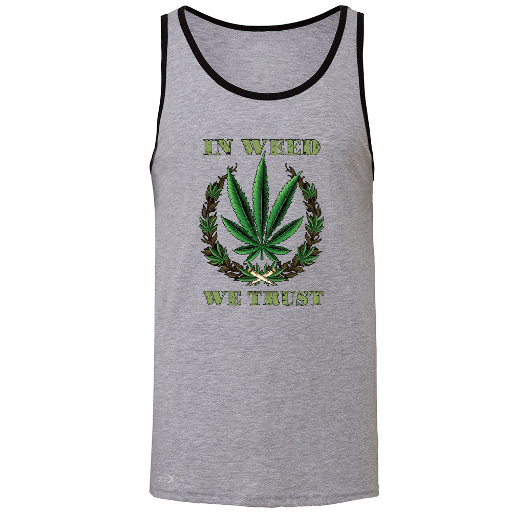 In Weed We Trust Men's Jersey Tank Dope Cannabis Legalize It Sleeveless - Zexpa Apparel - 2