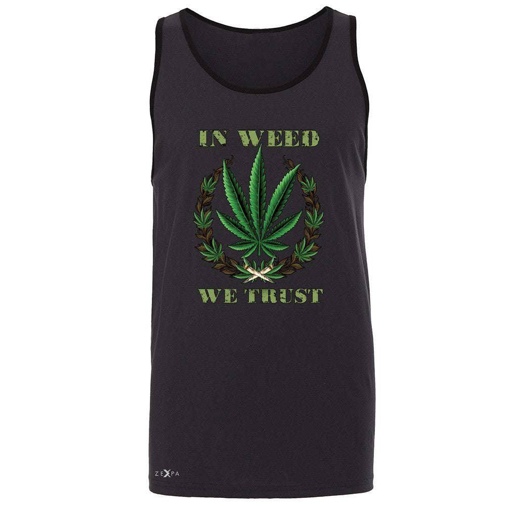 In Weed We Trust Men's Jersey Tank Dope Cannabis Legalize It Sleeveless - Zexpa Apparel - 3