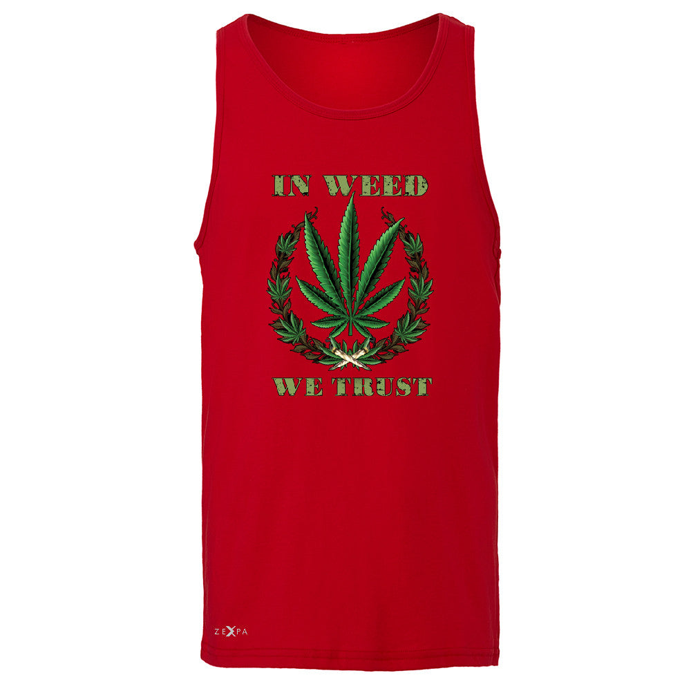 In Weed We Trust Men's Jersey Tank Dope Cannabis Legalize It Sleeveless - Zexpa Apparel - 4