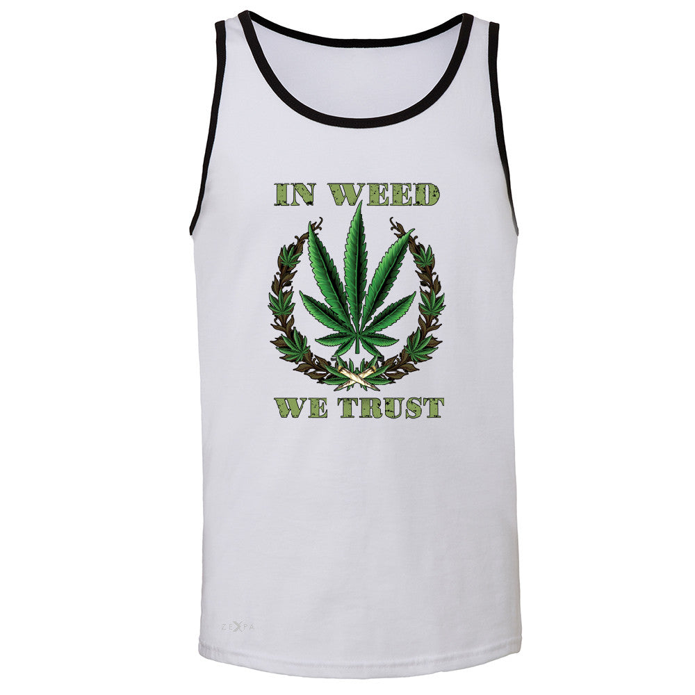 In Weed We Trust Men's Jersey Tank Dope Cannabis Legalize It Sleeveless - Zexpa Apparel - 5