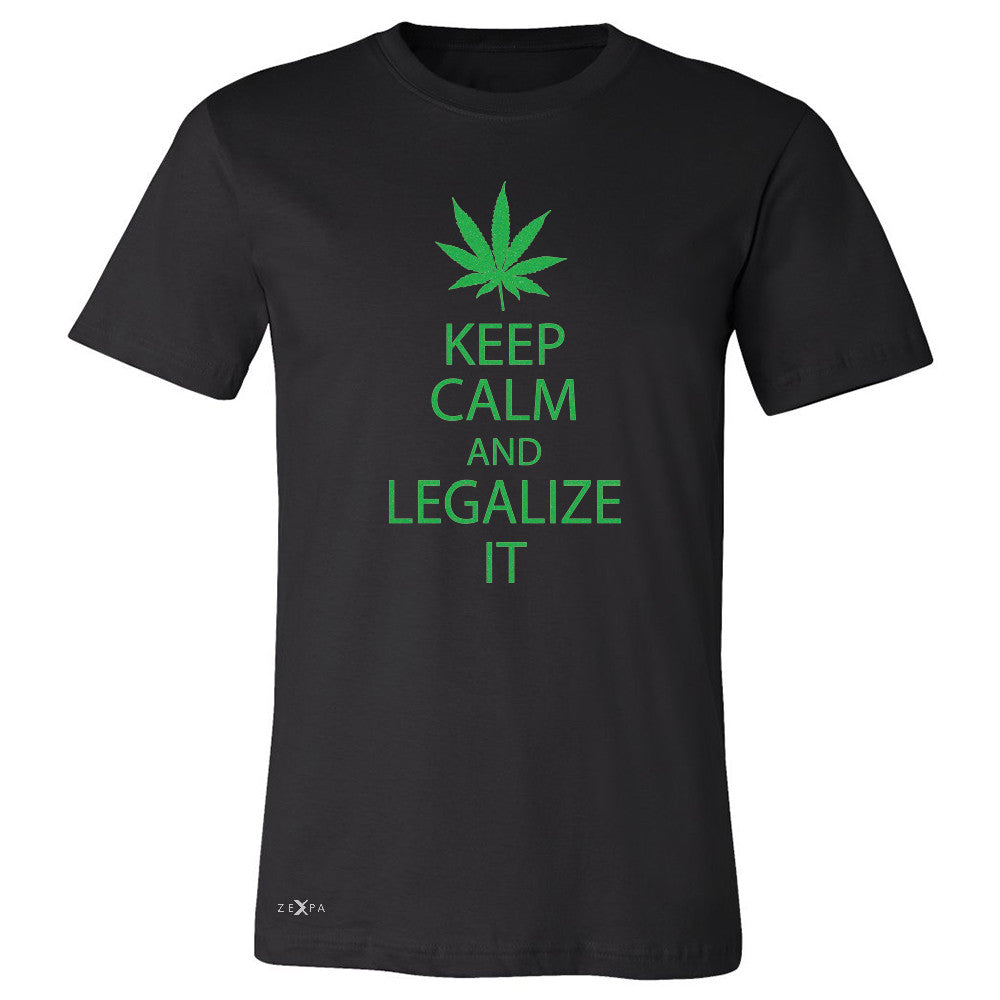 Keep Calm and Legalize It Men's T-shirt Dope Cannabis Glitter Tee - Zexpa Apparel - 1