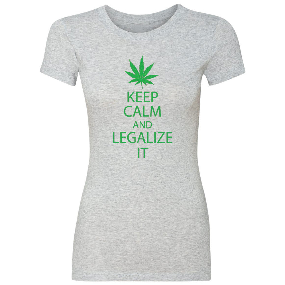 Keep Calm and Legalize It Women's T-shirt Dope Cannabis Glitter Tee - Zexpa Apparel - 2