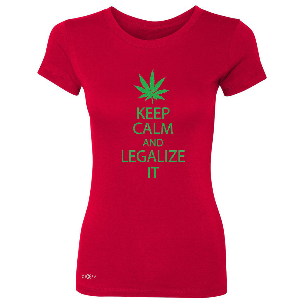 Keep Calm and Legalize It Women's T-shirt Dope Cannabis Glitter Tee - Zexpa Apparel - 4