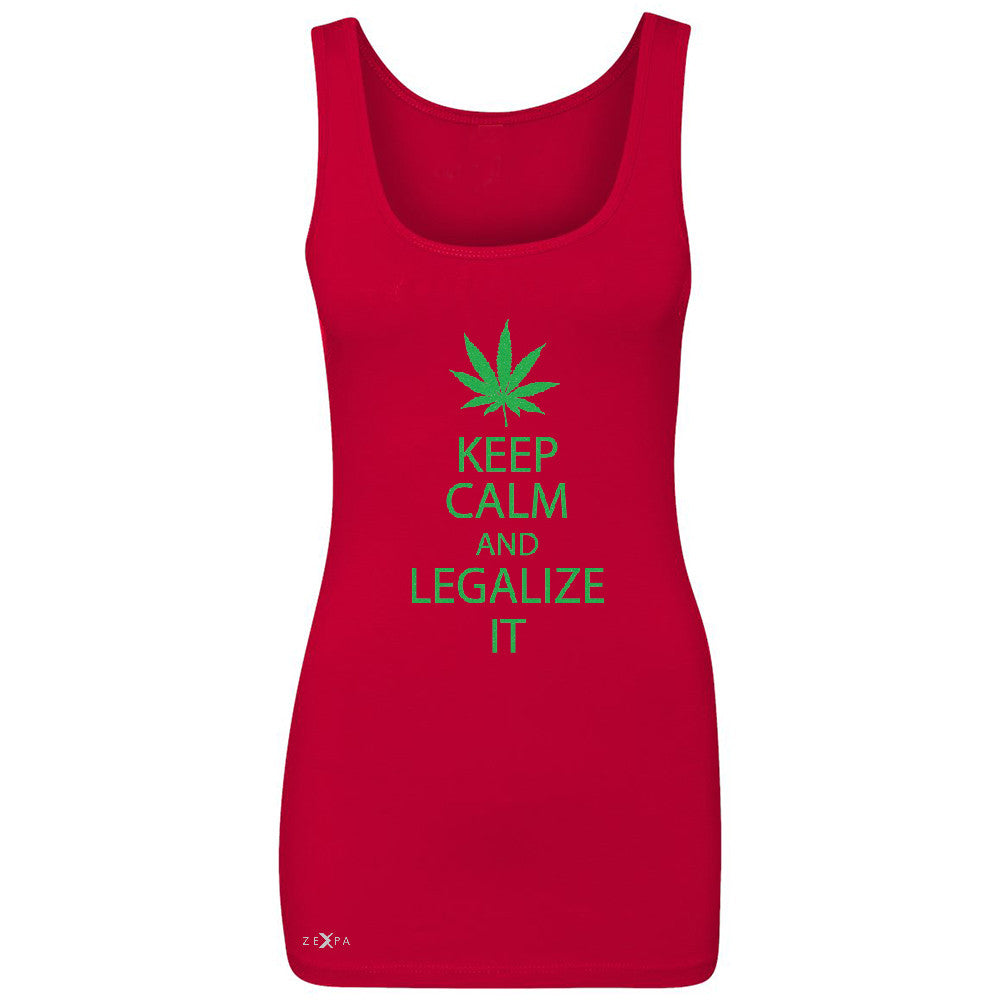 Keep Calm and Legalize It Women's Tank Top Dope Cannabis Glitter Sleeveless - Zexpa Apparel - 3