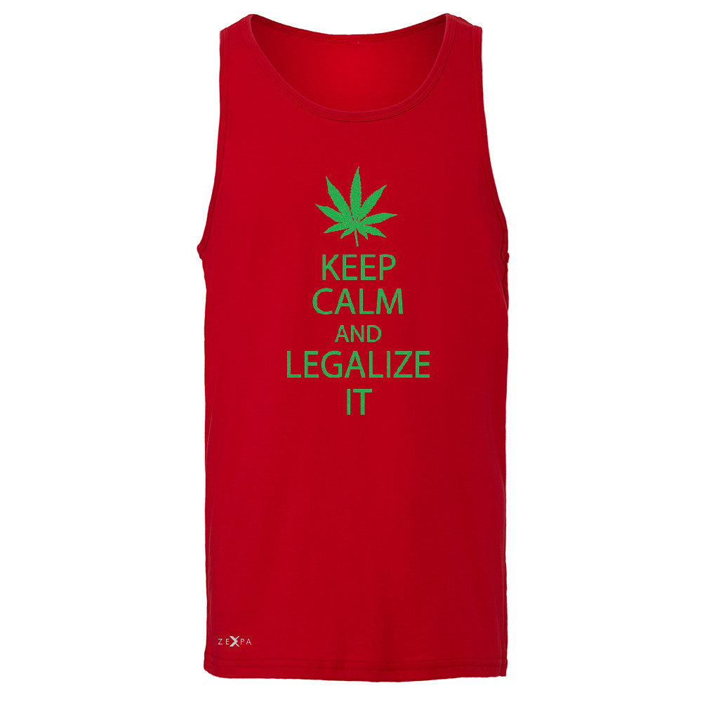 Keep Calm and Legalize It Men's Jersey Tank Dope Cannabis Glitter Sleeveless - Zexpa Apparel - 4
