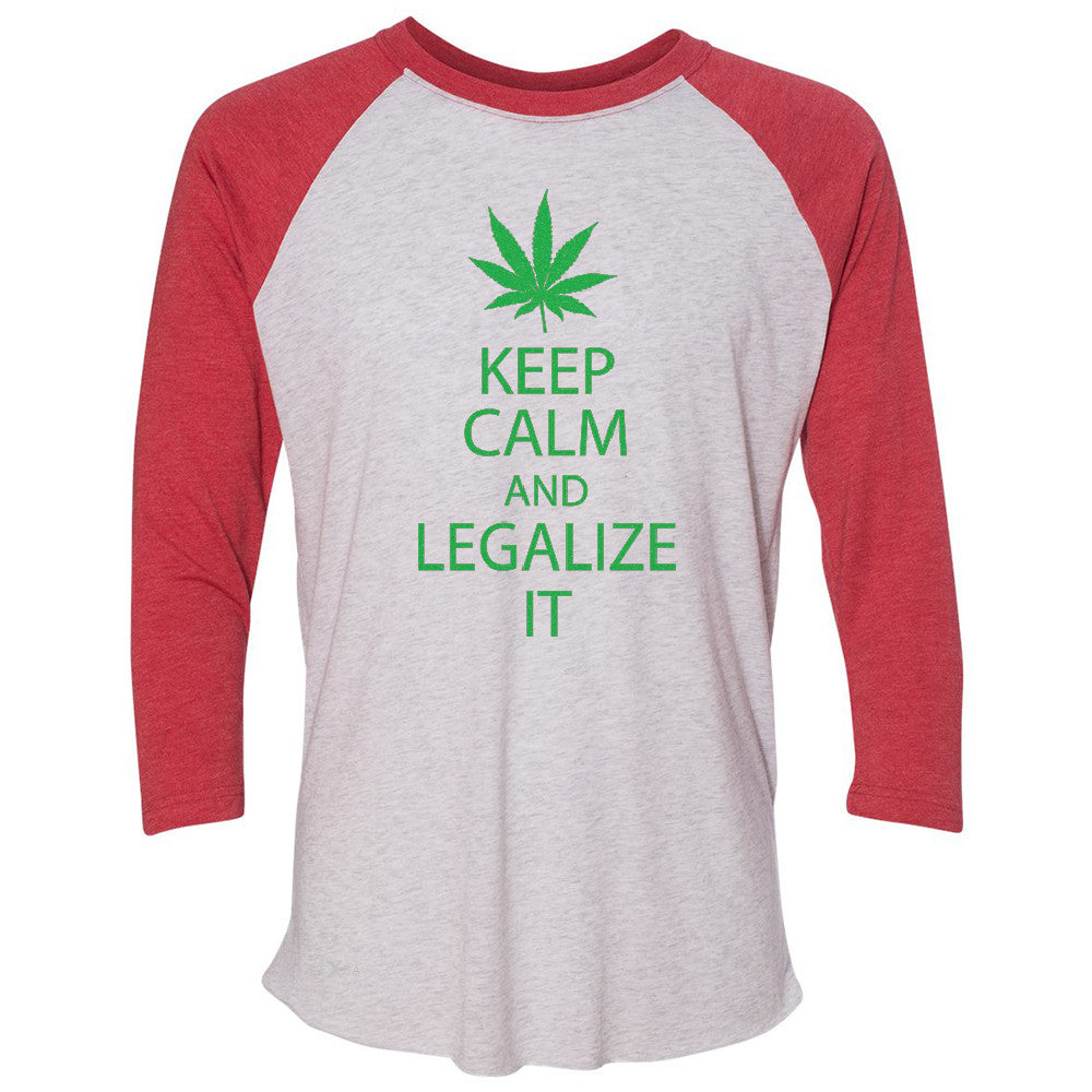 Keep Calm and Legalize It 3/4 Sleevee Raglan Tee Dope Cannabis Glitter Tee - Zexpa Apparel - 2