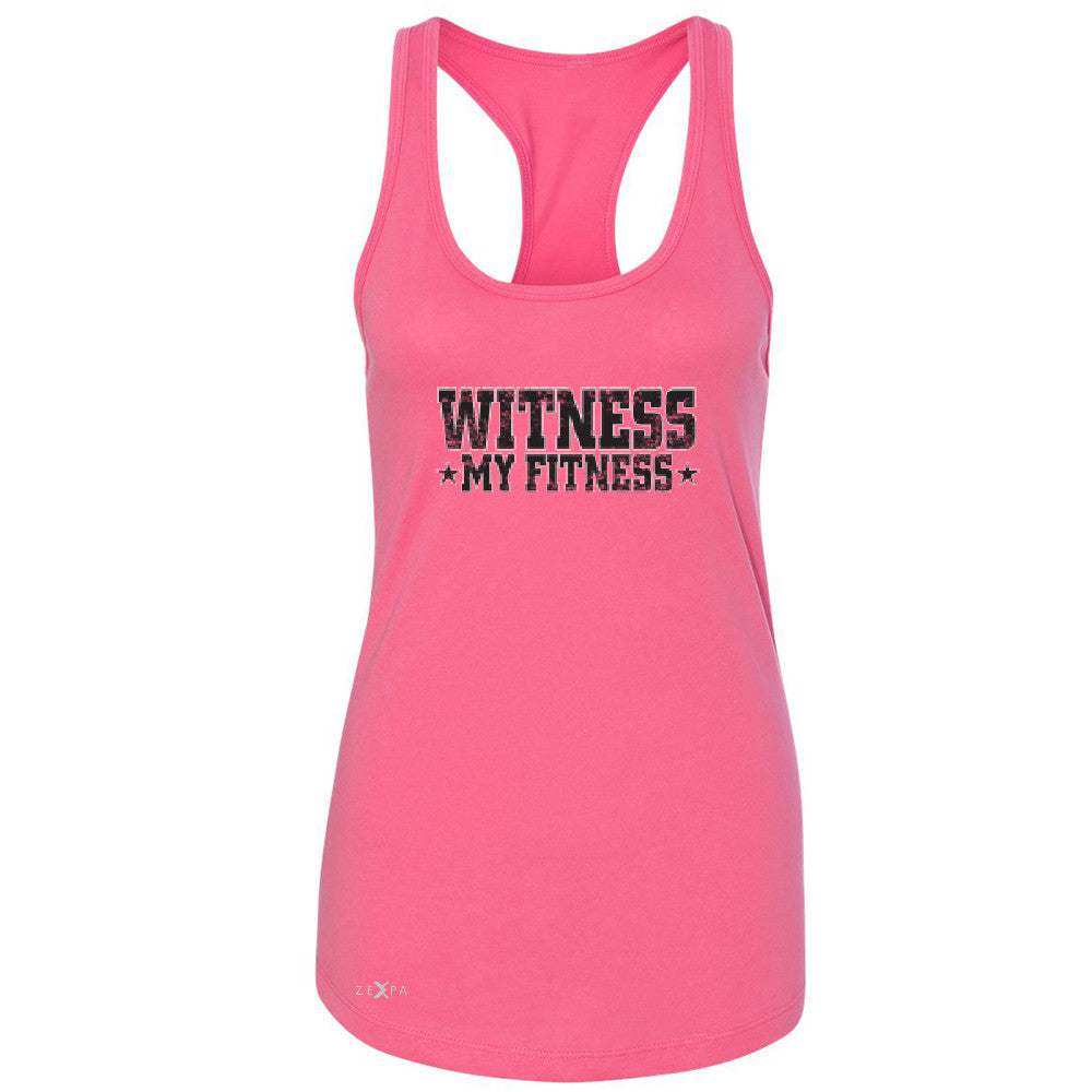 Wiitness My Fitness Women's Racerback Gym Workout Motivation Sleeveless - Zexpa Apparel - 2