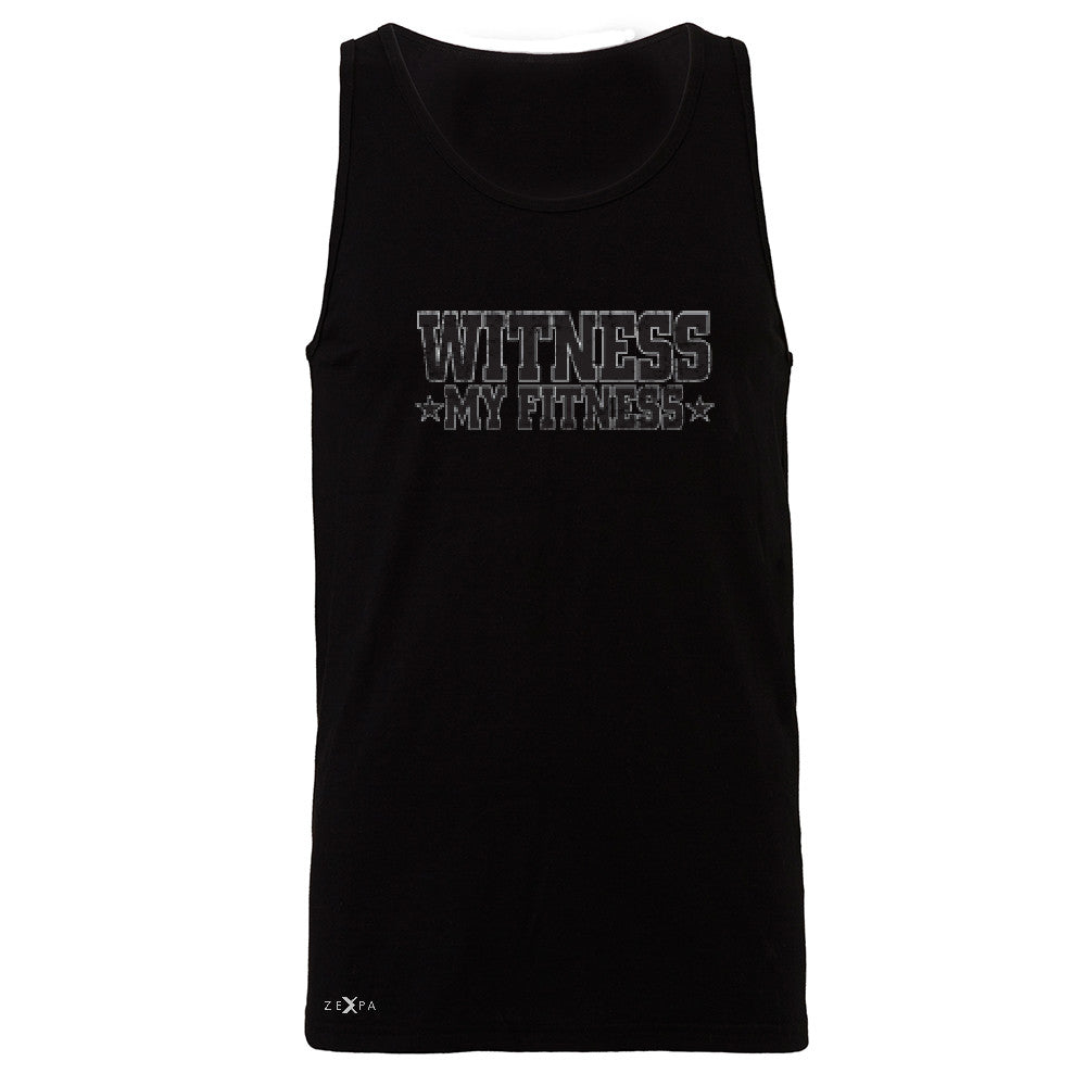 Wiitness My Fitness Men's Jersey Tank Gym Workout Motivation Sleeveless - Zexpa Apparel - 1