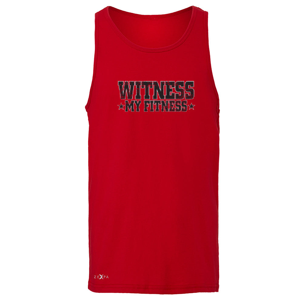 Wiitness My Fitness Men's Jersey Tank Gym Workout Motivation Sleeveless - Zexpa Apparel - 4