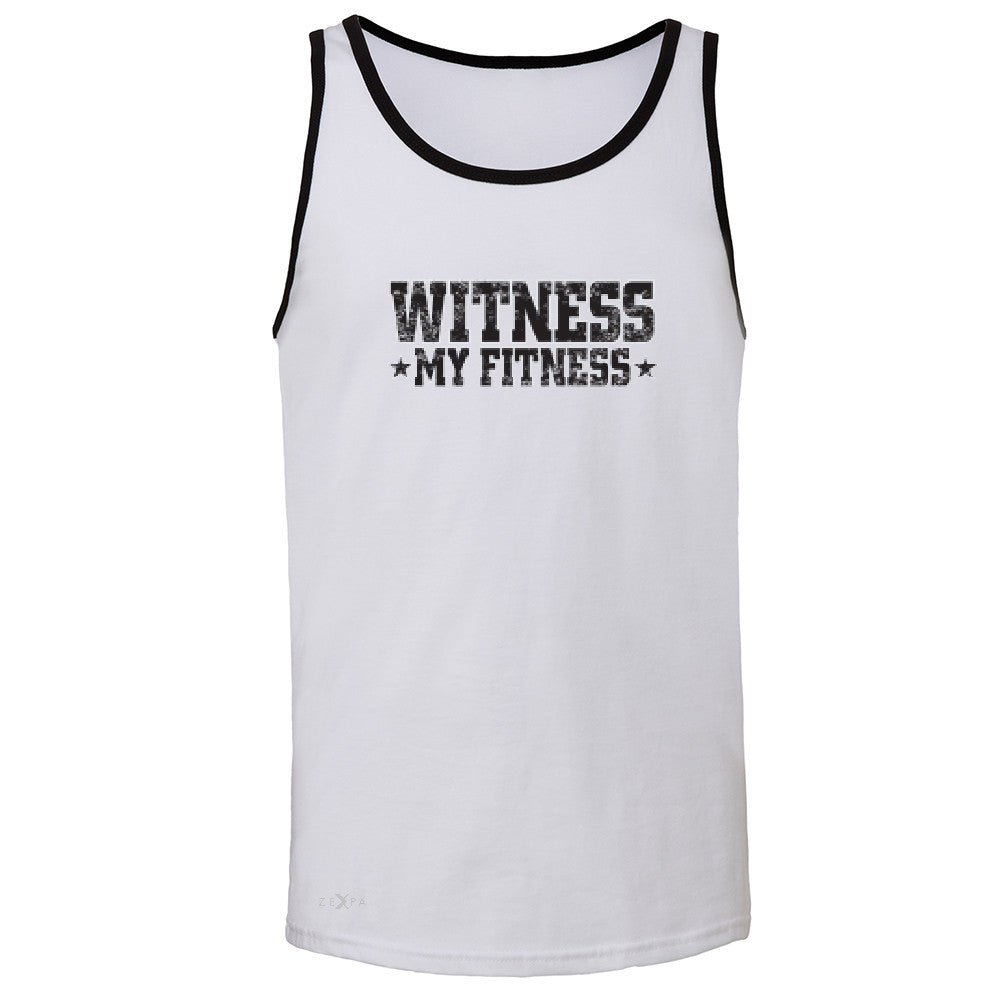 Wiitness My Fitness Men's Jersey Tank Gym Workout Motivation Sleeveless - Zexpa Apparel - 5