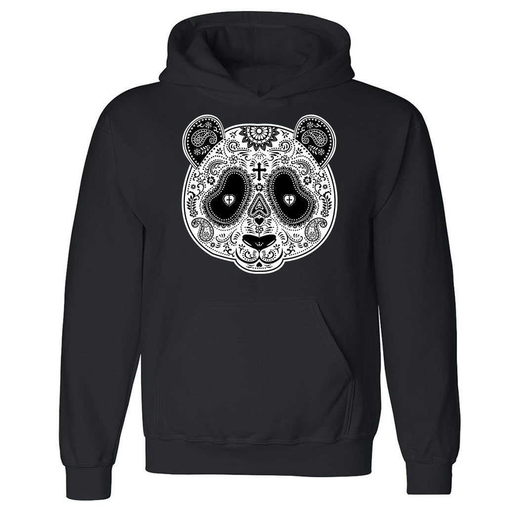 Zexpa Apparelâ„¢ Sugar Panda Skull Unisex Hoodie Day Of Dead Dia De Muertos Hooded Sweatshirt