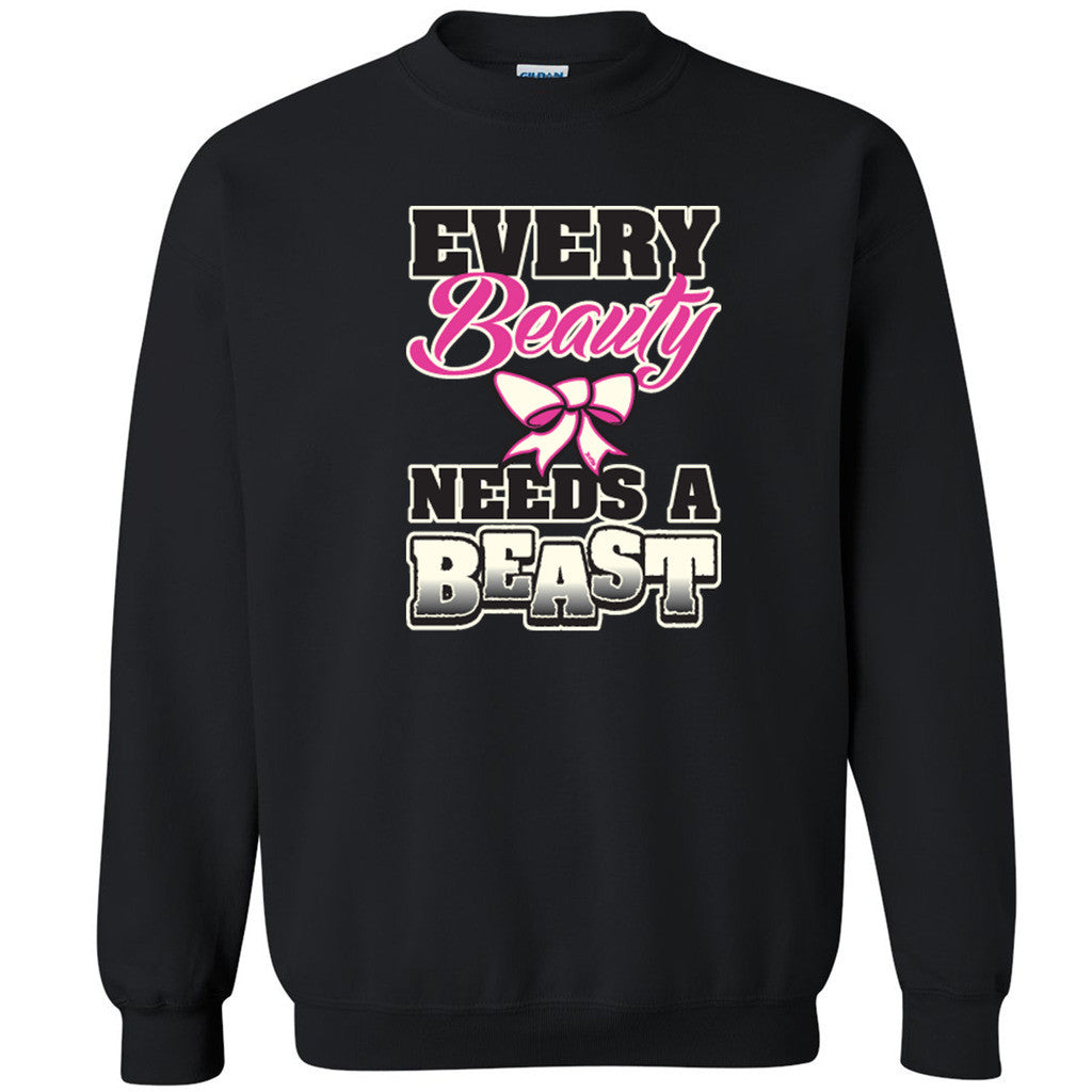 Every Beauty Needs a Beast Unisex Crewneck Couple Matching Sweatshirt - Zexpa Apparel