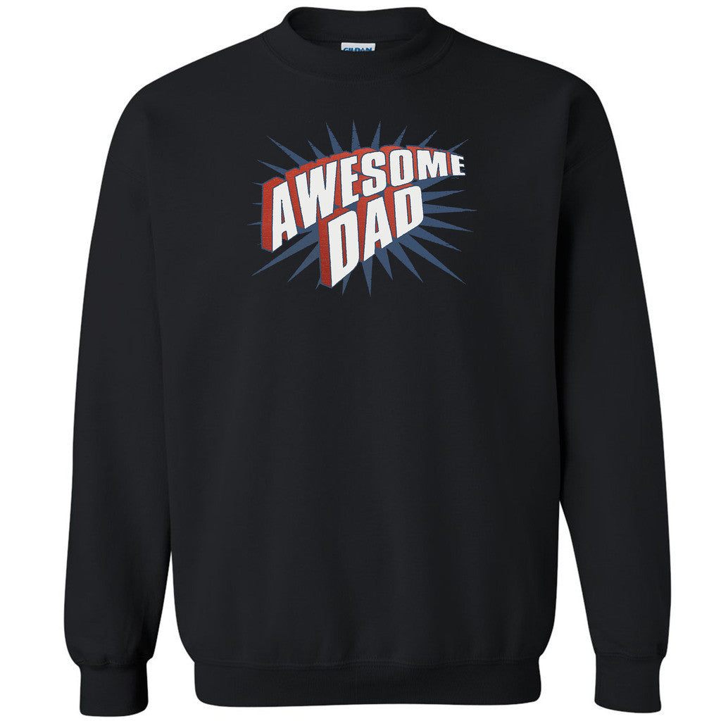 Awesome Dad Unisex Crewneck Father's Day Super Dad Gift Pow Sweatshirt - Zexpa Apparel Halloween Christmas Shirts