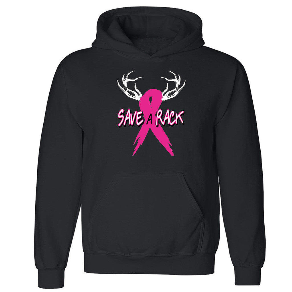 Zexpa Apparelâ„¢ Save A Rack Unisex Hoodie Breast Cancer Awareness Month Hooded Sweatshirt