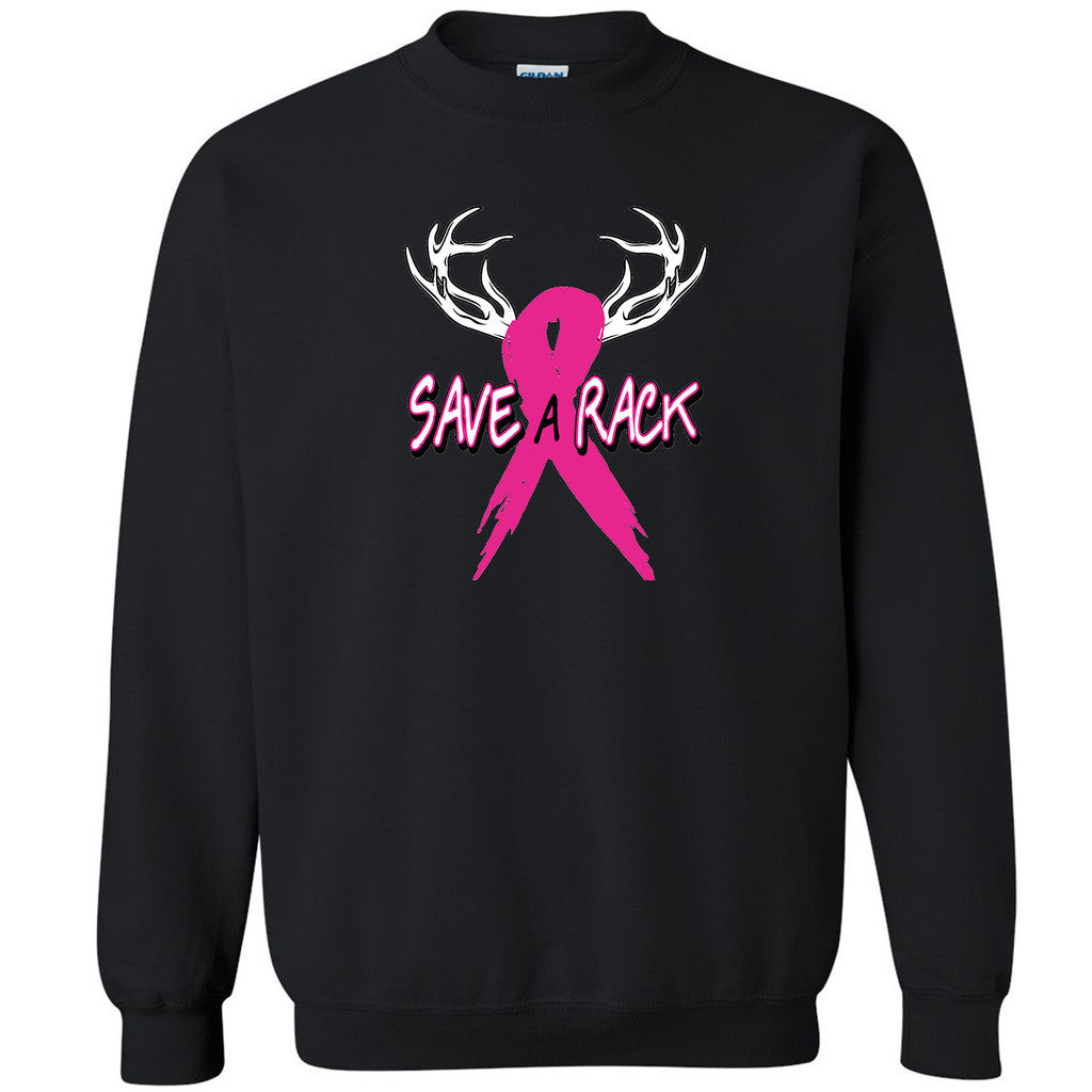 Save A Rack Unisex Crewneck Breast Cancer Awareness Month Sweatshirt - Zexpa Apparel