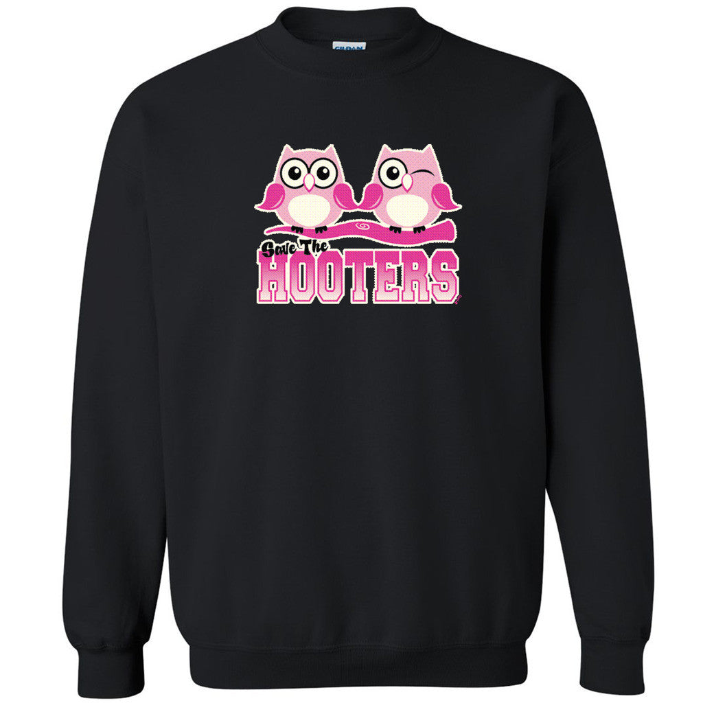 Save The Hooters Unisex Crewneck Breast Cancer Awareness Month Sweatshirt - Zexpa Apparel