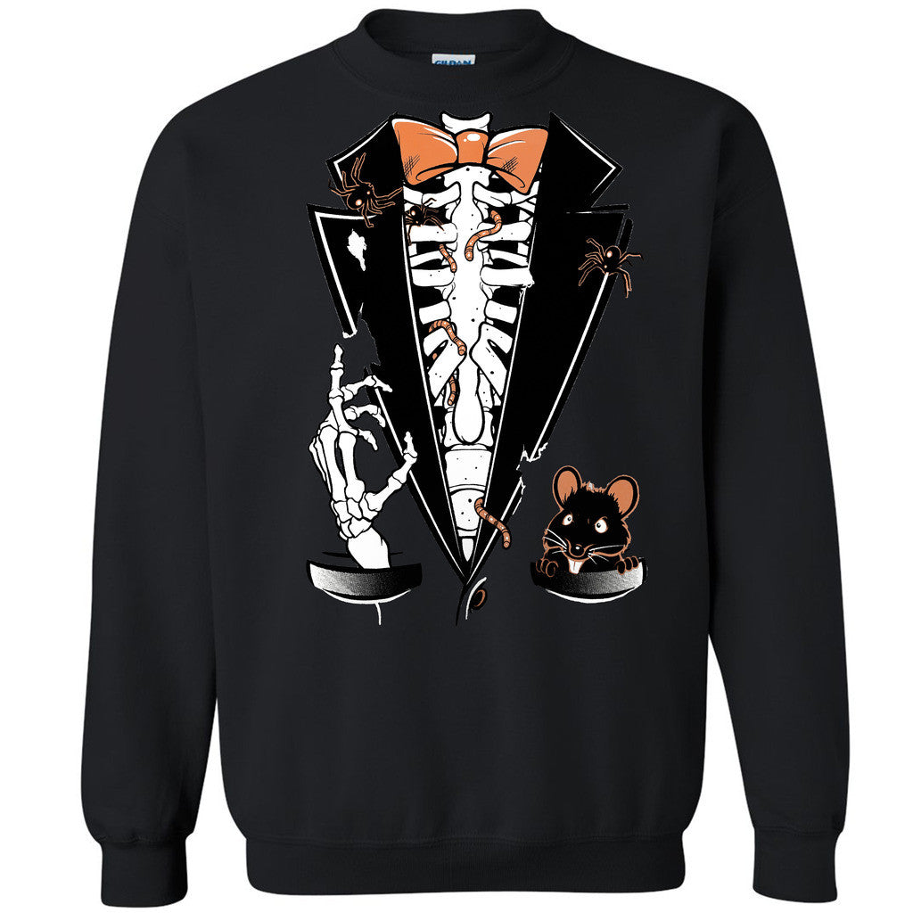 Rig Cage Tuxedo Unisex Crewneck Scary Halloween Costume Gift Graphic Sweatshirt - Zexpa Apparel