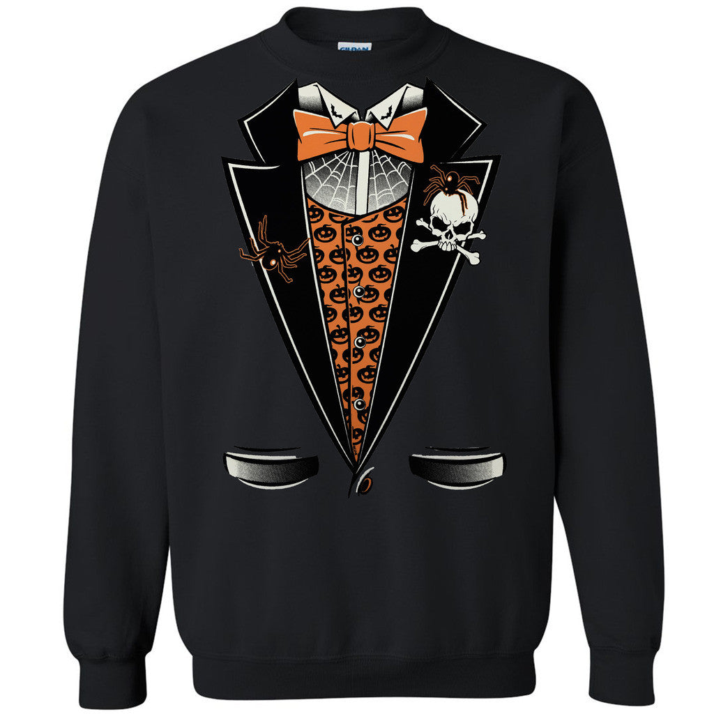 Vampire Tuxedo Unisex Crewneck Halloween Costume Funny Gift Sweatshirt - Zexpa Apparel