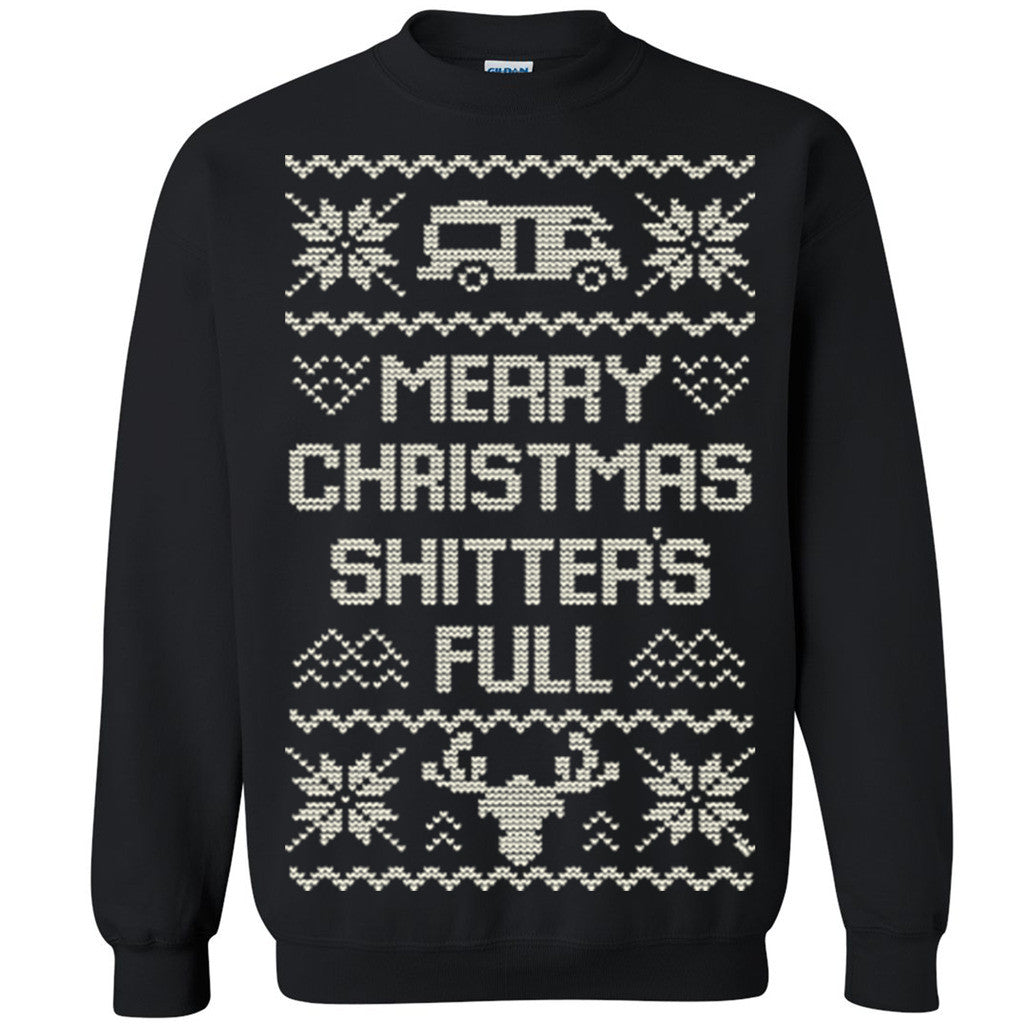 Zexpa Apparelâ„¢ Merry Christmas Shitters Full Unisex Crewneck Xmas Ugly Sweater Funny Sweatshirt - Zexpa Apparel Halloween Christmas Shirts