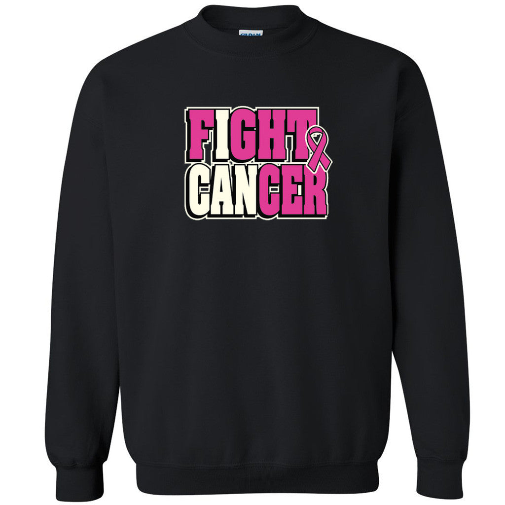 Fight Cancer I Can Unisex Crewneck Breast Cancer Awareness Month Sweatshirt - Zexpa Apparel