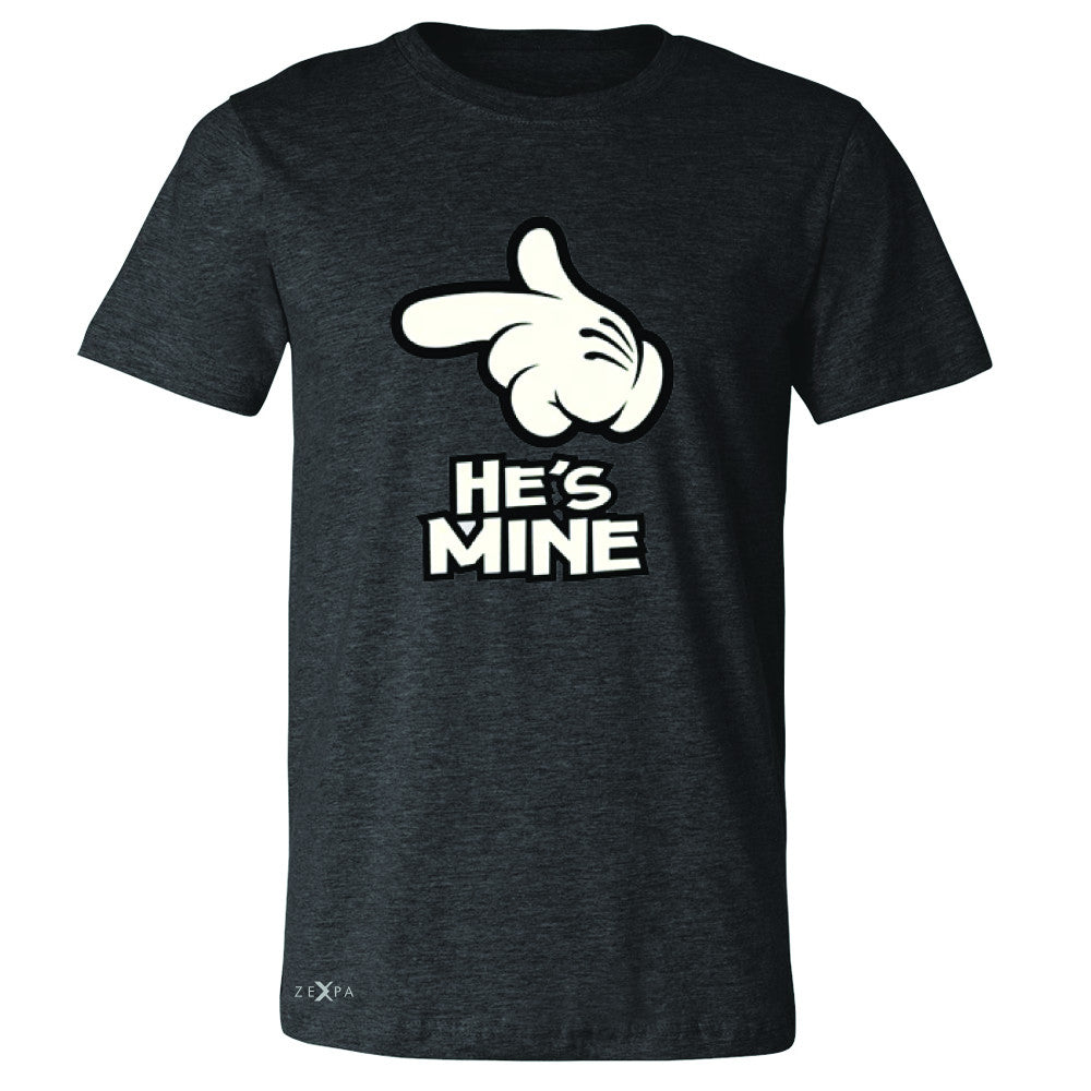 He is Mine Cartoon Hands Valentine's Day Men's T-shirt Couple Tee - Zexpa Apparel - 2