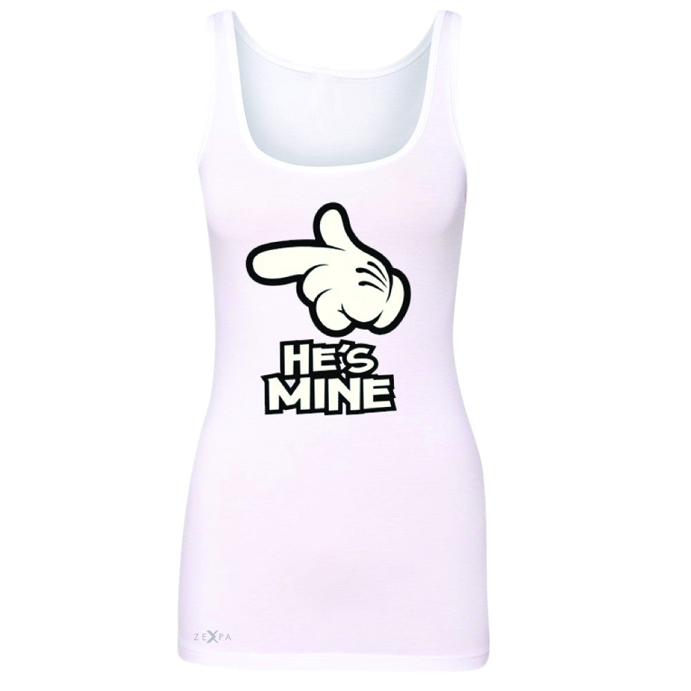 He is Mine Cartoon Hands Valentine's Day Women's Tank Top Couple Sleeveless - Zexpa Apparel - 4