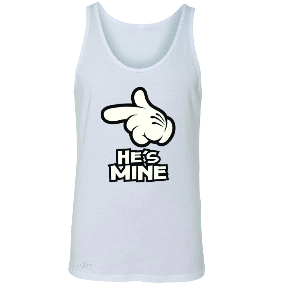 He is Mine Cartoon Hands Valentine's Day Men's Jersey Tank Couple Sleeveless - Zexpa Apparel - 5