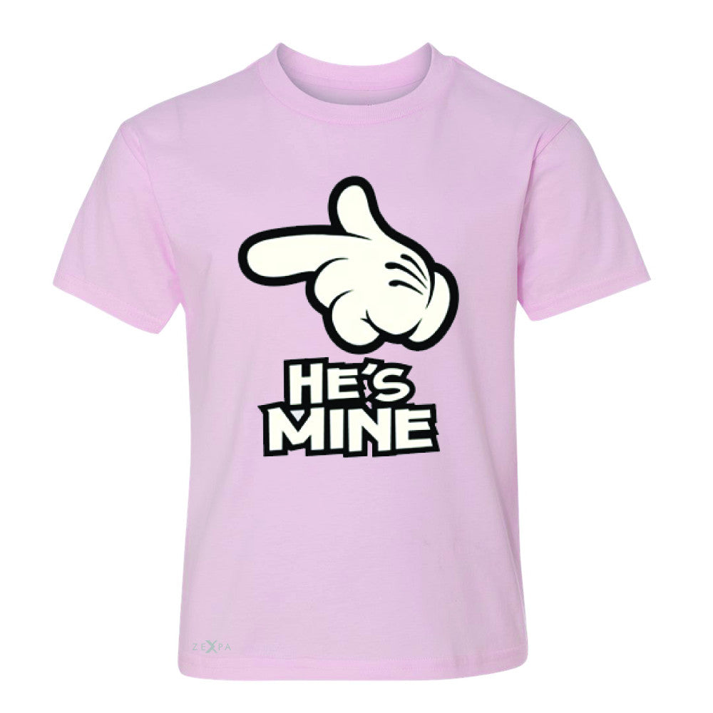 He is Mine Cartoon Hands Valentine's Day Youth T-shirt Couple Tee - Zexpa Apparel - 3