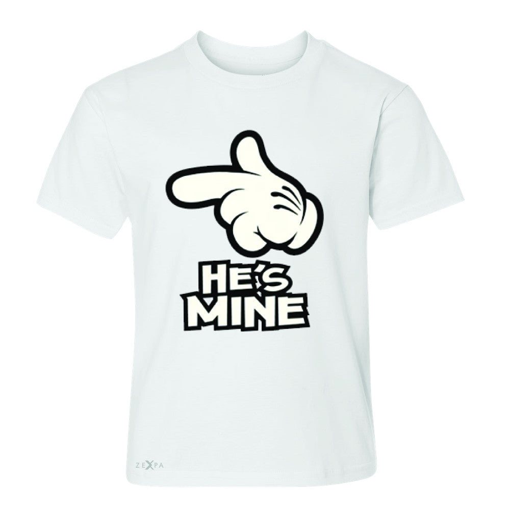 He is Mine Cartoon Hands Valentine's Day Youth T-shirt Couple Tee - Zexpa Apparel - 5