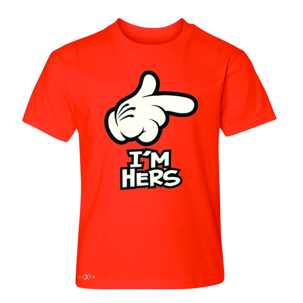 I'm Hers Cartoon Hands Valentine's Day Youth T-shirt Couple Tee - Zexpa Apparel - 2