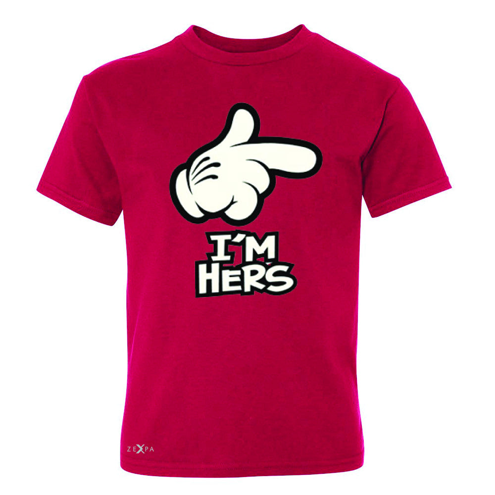 I'm Hers Cartoon Hands Valentine's Day Youth T-shirt Couple Tee - Zexpa Apparel - 4