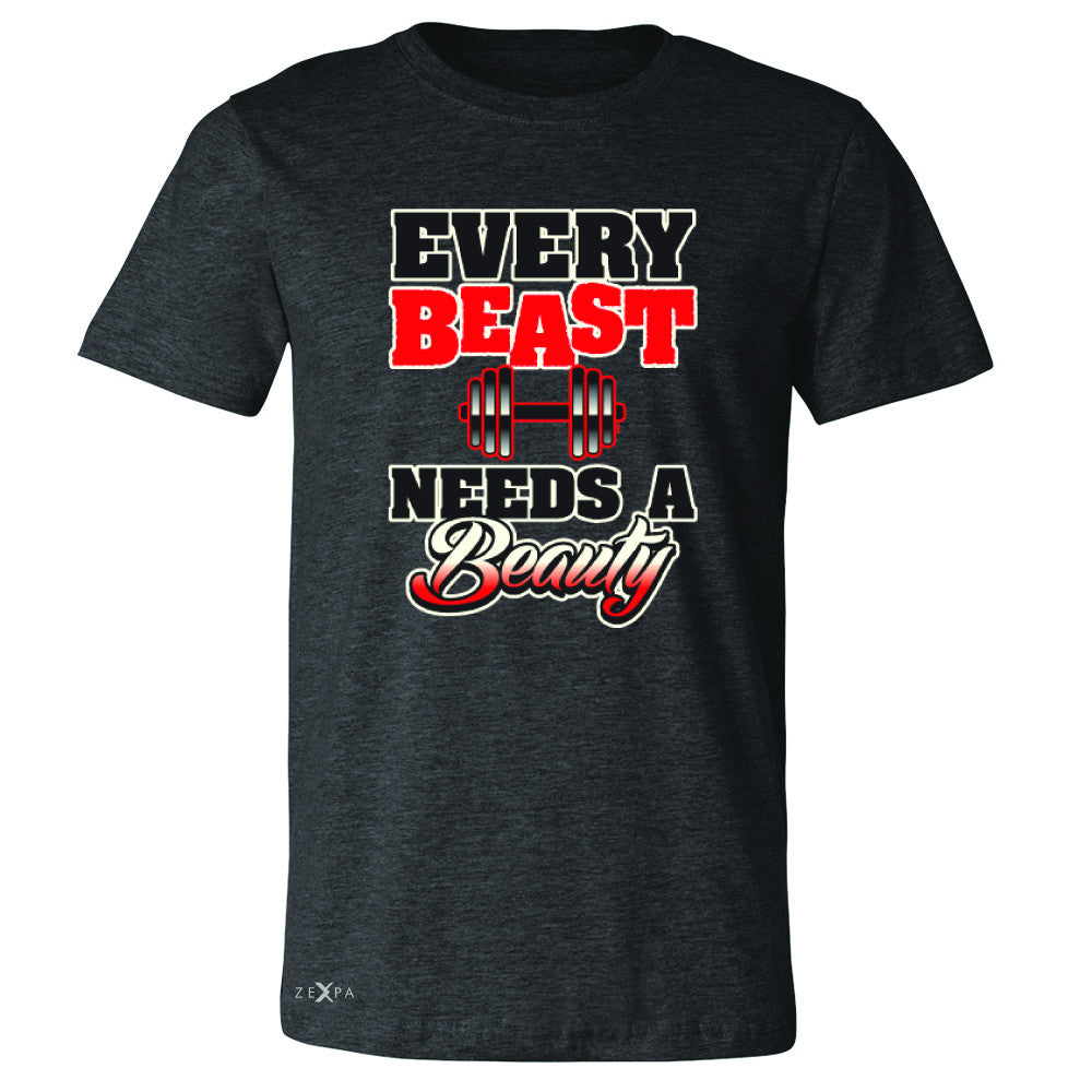 Every Beast Needs A Beauty Valentines Day Men's T-shirt Couple Tee - Zexpa Apparel - 2