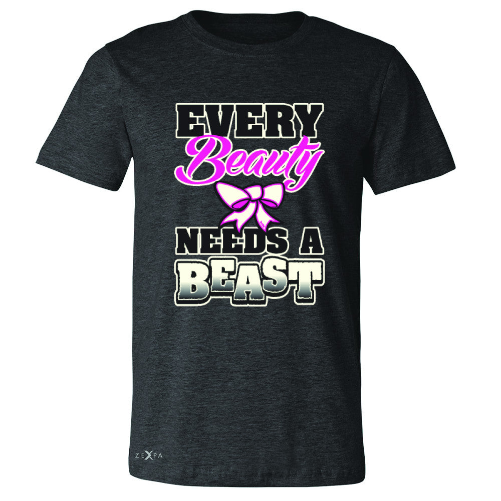 Every Beauty Needs A Beast Valentines Day Men's T-shirt Couple Tee - Zexpa Apparel - 2