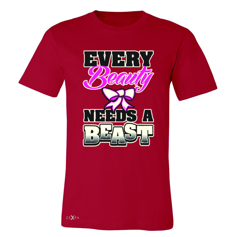 Every Beauty Needs A Beast Valentines Day Men's T-shirt Couple Tee - Zexpa Apparel - 5