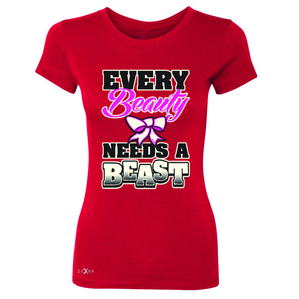 Every Beauty Needs A Beast Valentines Day Women's T-shirt Couple Tee - Zexpa Apparel - 4