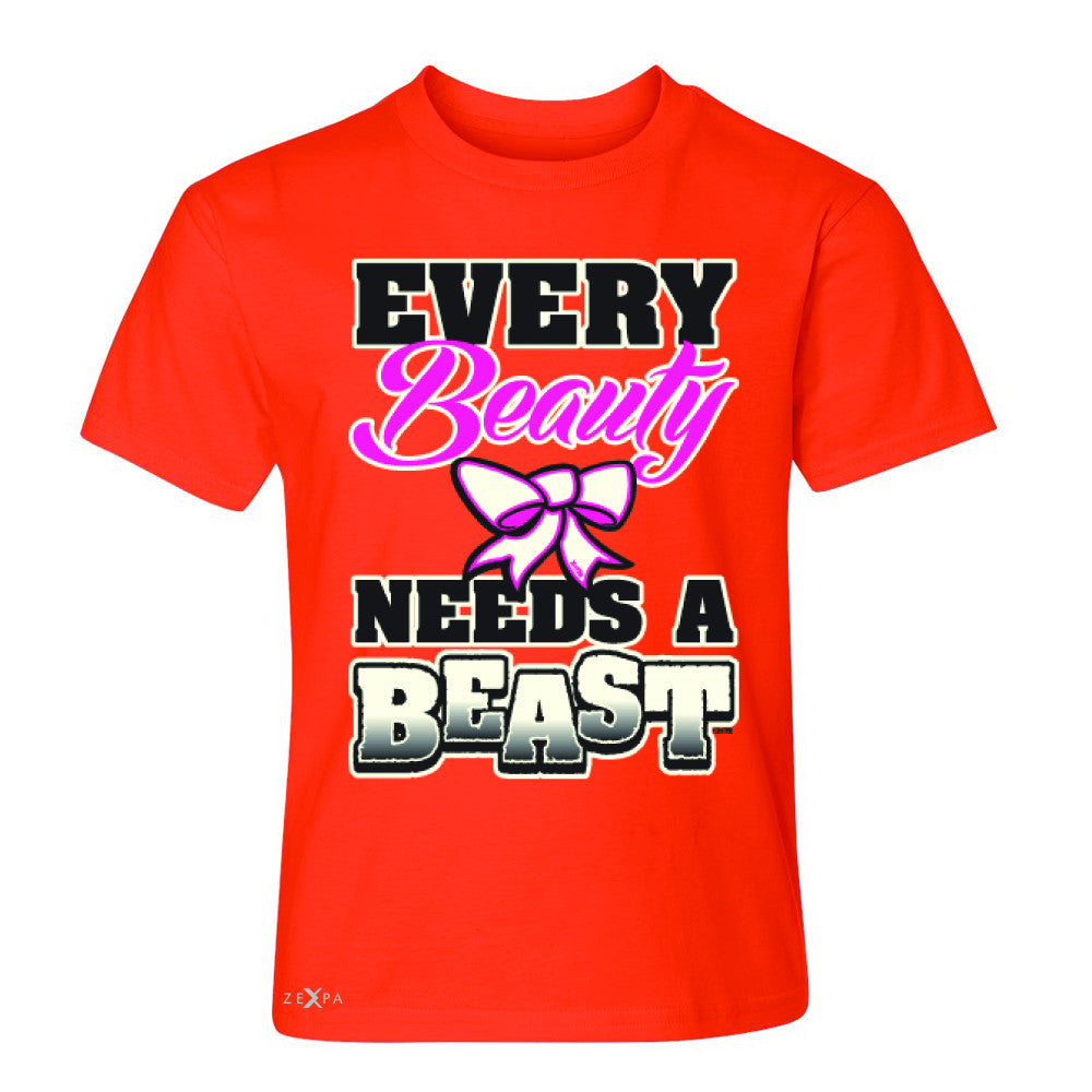 Every Beauty Needs A Beast Valentines Day Youth T-shirt Couple Tee - Zexpa Apparel - 2