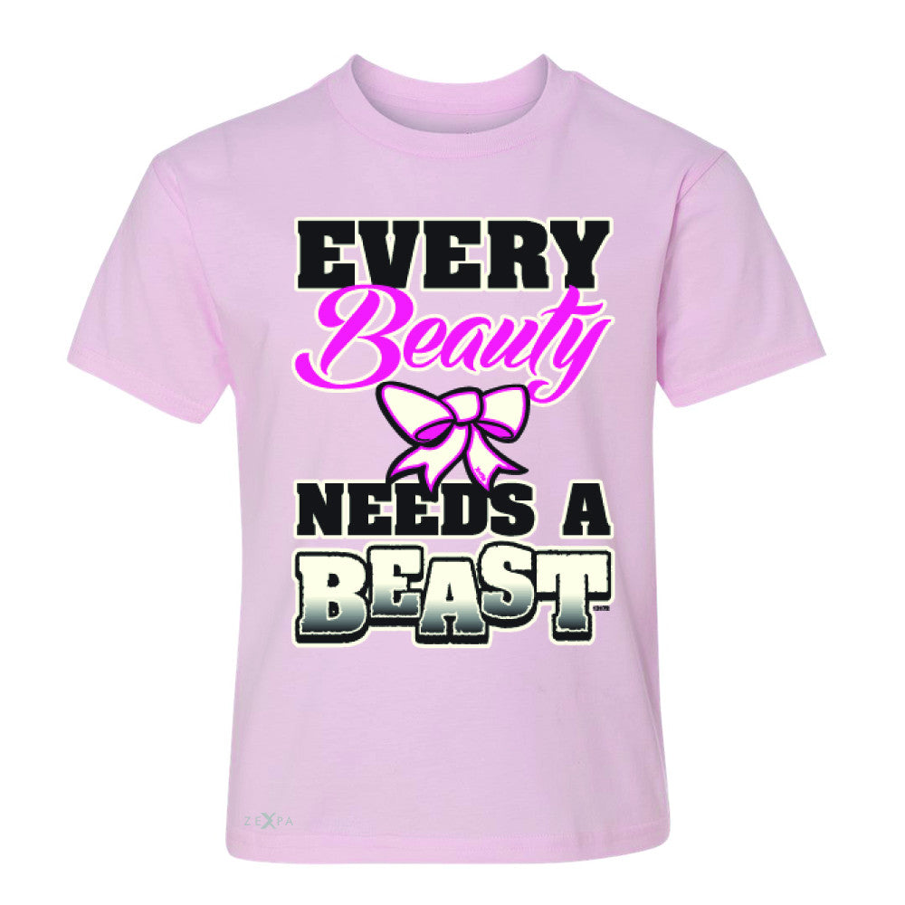 Every Beauty Needs A Beast Valentines Day Youth T-shirt Couple Tee - Zexpa Apparel - 3