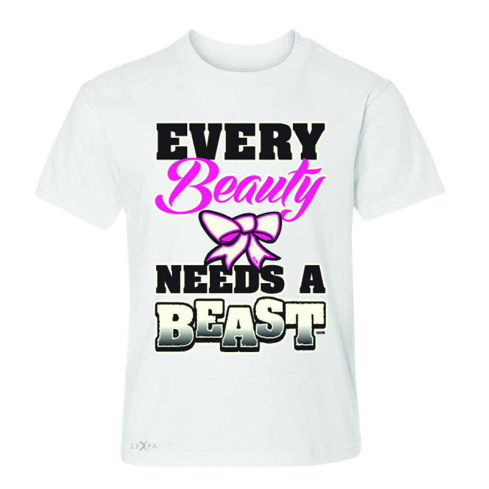 Every Beauty Needs A Beast Valentines Day Youth T-shirt Couple Tee - Zexpa Apparel - 5